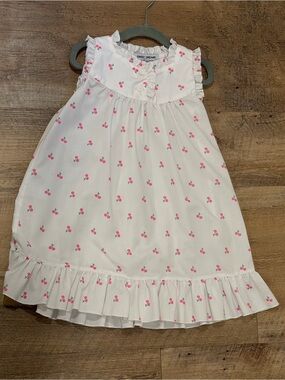 Sweet Dreams White Nightgown with Pink Cherry Print size 3